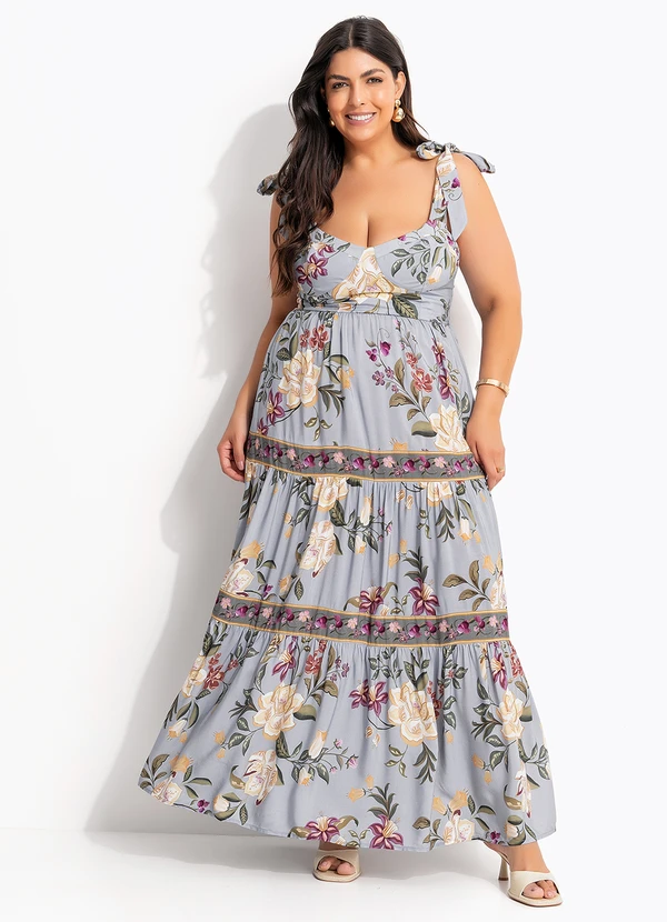 Farm - Vestido Cropped Floral Beatriz Azul 11