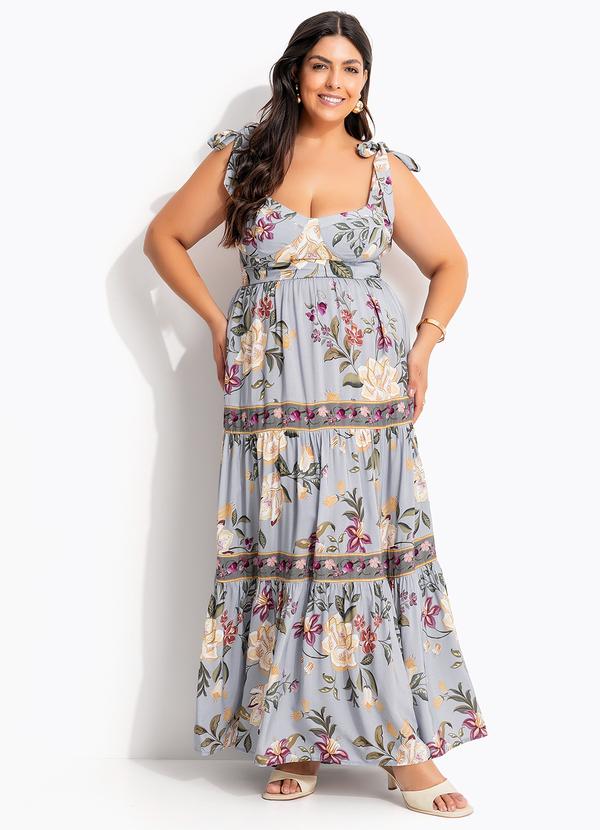 Farm - Vestido Cropped Floral Beatriz Azul 8