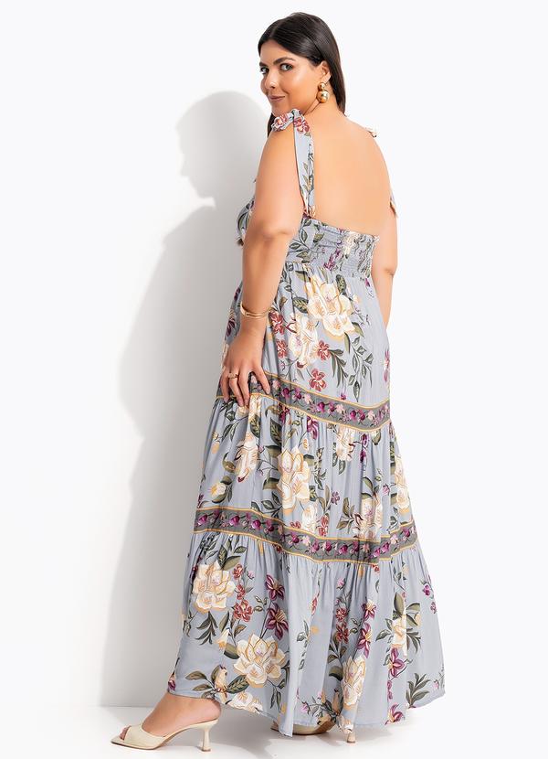 Farm - Vestido Cropped Floral Beatriz Azul 9