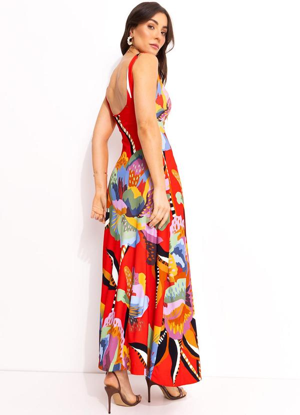 Farm - Vestido Cropped Floral Lucia Vermelho 2