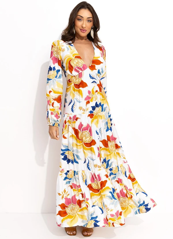 Farm - Vestido Cropped Floral Majestoso Off White 4