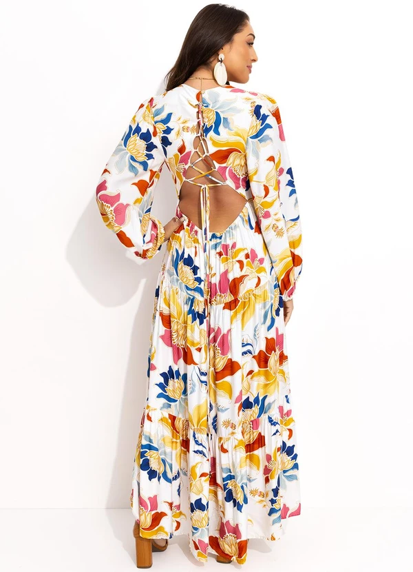 Farm - Vestido Cropped Floral Majestoso Off White 6