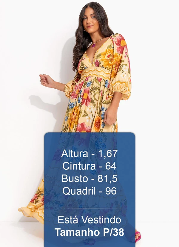 Farm - Vestido Cropped Floral Mari Amarelo 5