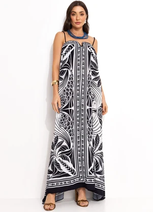 Farm - Vestido Cropped Foz Preto - FARM