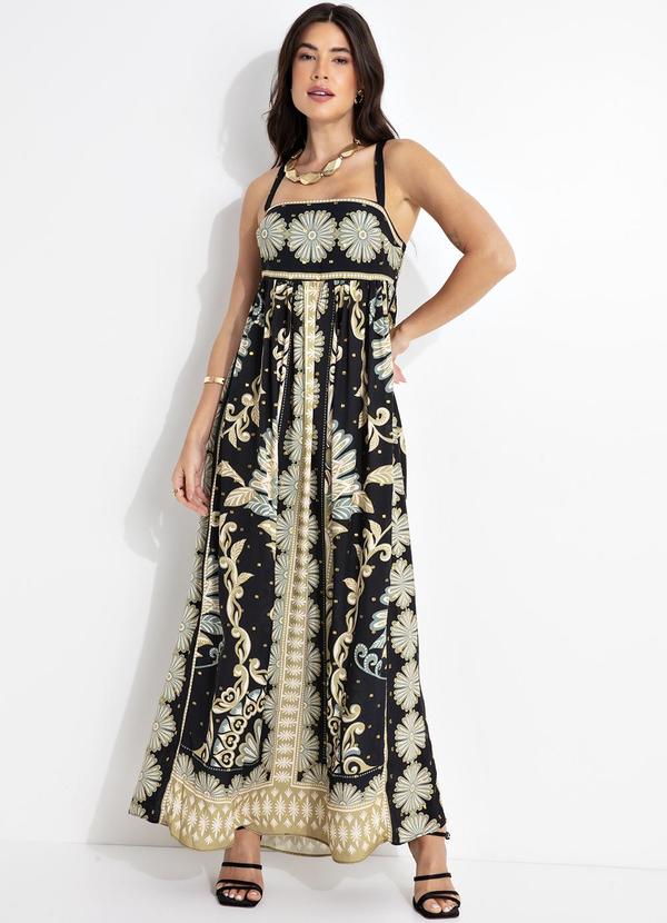 Farm - Vestido Cropped Georgia Preto 4