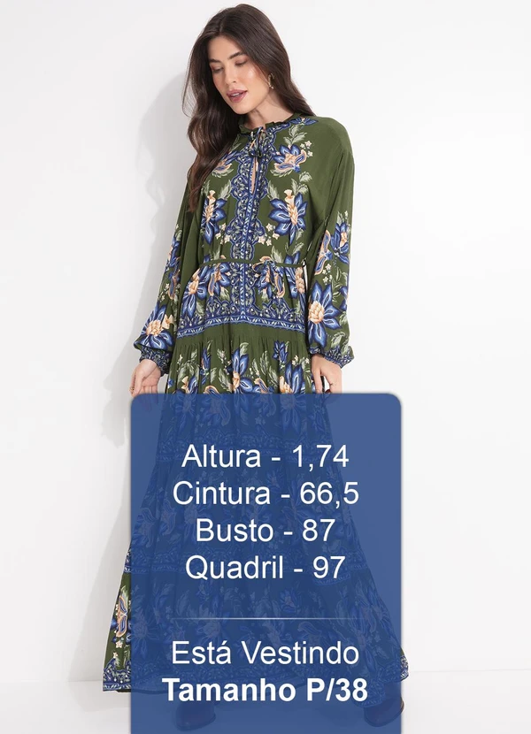 Farm - Vestido Cropped Jardim Chintz Lenço Verde 5