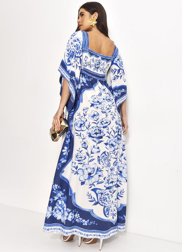 Farm - Vestido Cropped Jardim de Porcelana Azul 2