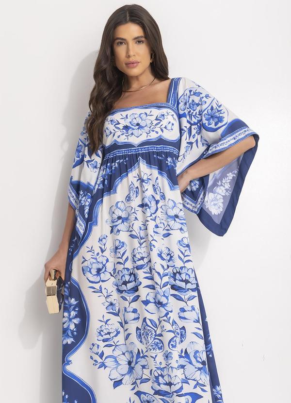 Farm - Vestido Cropped Jardim de Porcelana Azul 4