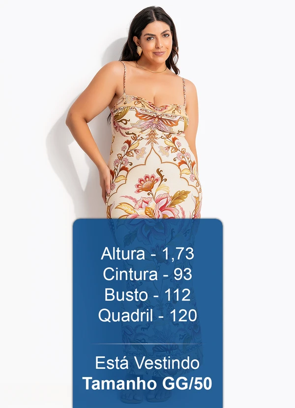 Farm - Vestido Cropped Jardim Majestoso Bege 10