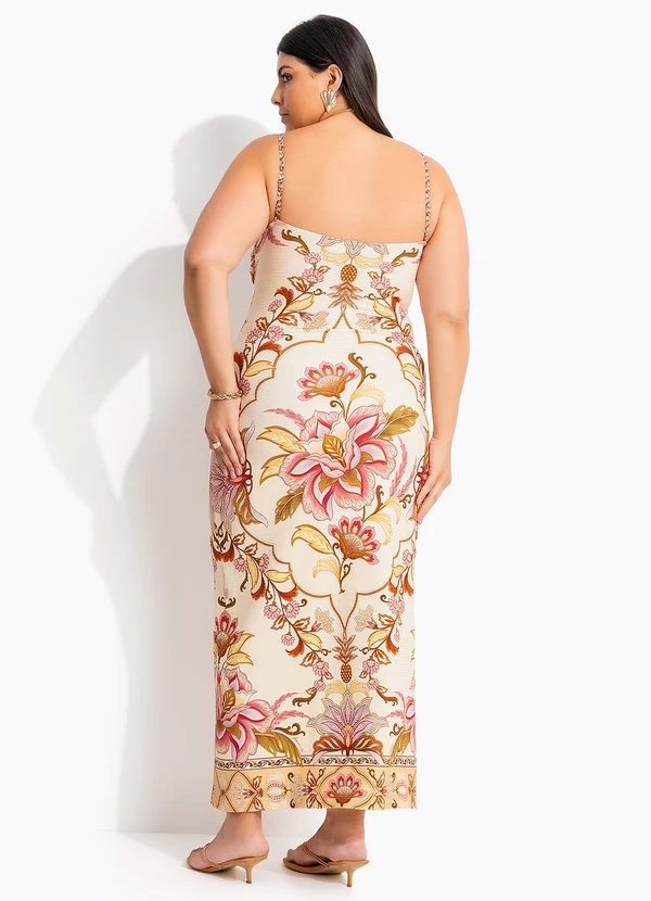 Farm - Vestido Cropped Jardim Majestoso Bege 9