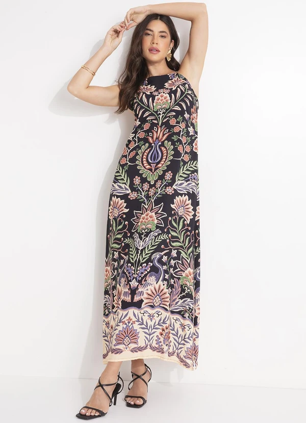 Farm - Vestido Cropped Jardim Maravilhoso Preto 4