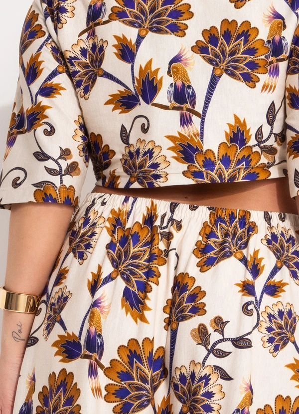 Farm - Vestido Cropped Jasmin Bege 12