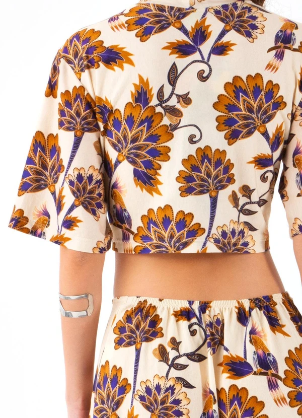 Farm - Vestido Cropped Jasmin Bege 4