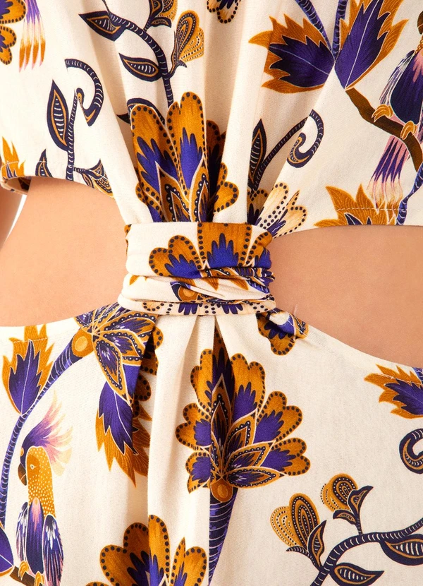 Farm - Vestido Cropped Jasmin Bege 6