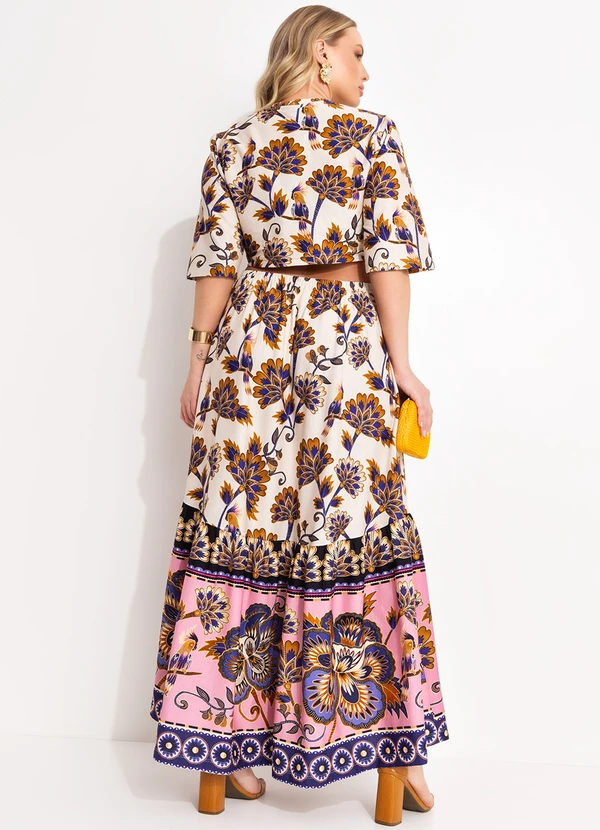 Farm - Vestido Cropped Jasmin Bege 8