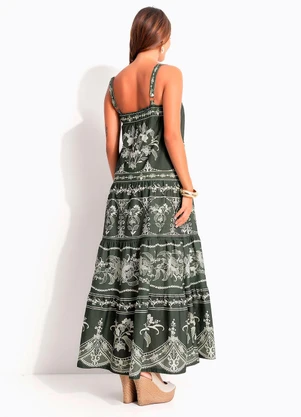 Farm - Vestido Cropped Lais Verde - FARM