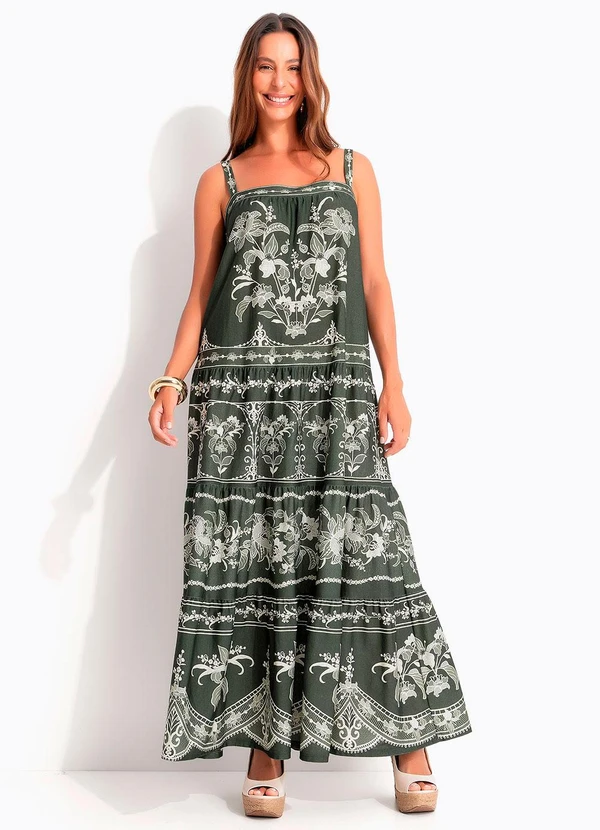 Farm - Vestido Cropped Lais Verde