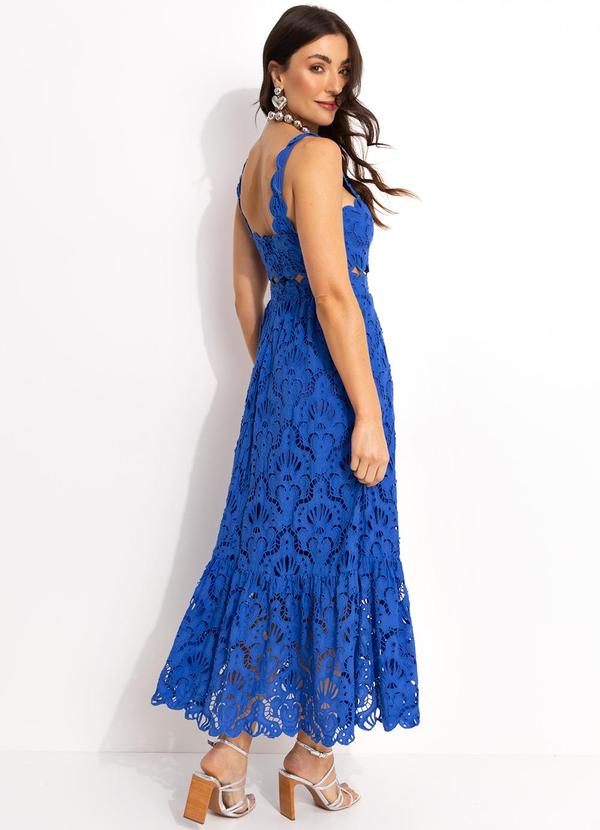 Farm - Vestido Cropped Laise Azul 2