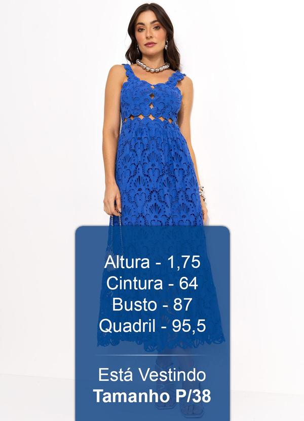 Farm - Vestido Cropped Laise Azul 5