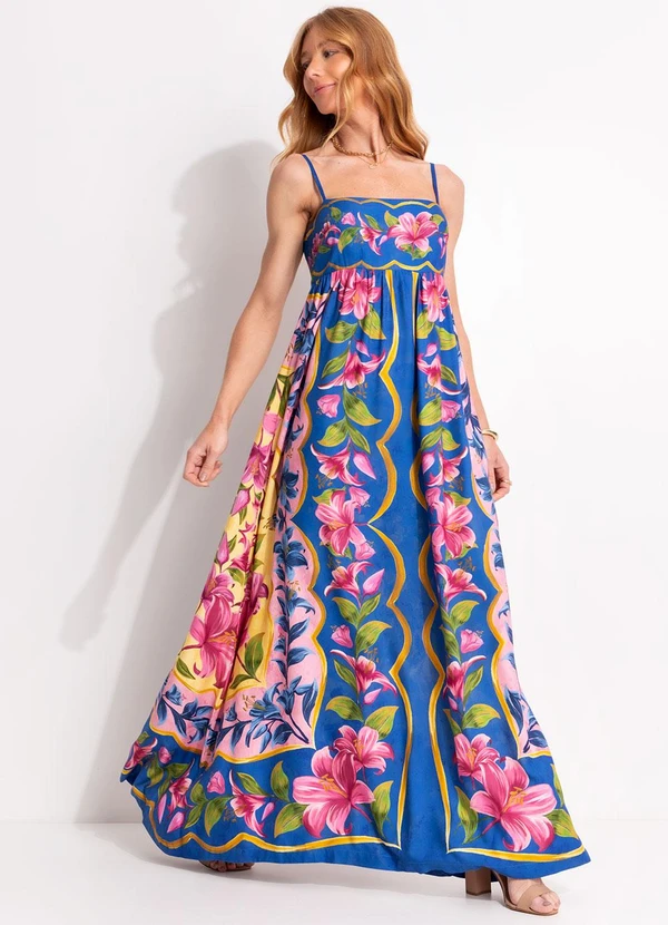 Farm - Vestido Cropped Lena Azul 3