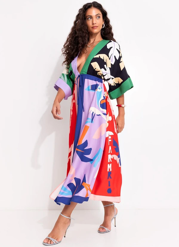 Farm - Vestido Cropped Lenço Brasil Verde 3