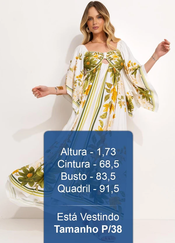 Farm - Vestido Cropped Lenço em Viscose Off White 5