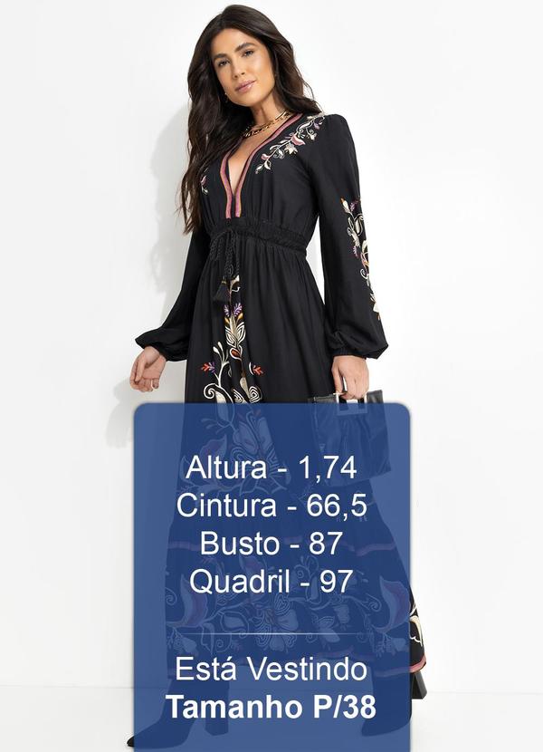 Farm - Vestido Cropped Lenço Lia Preto 6