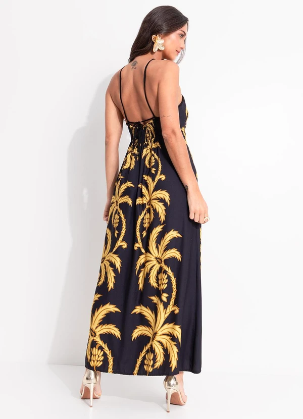 Farm - Vestido Cropped Lenço Trancoso Preto 2