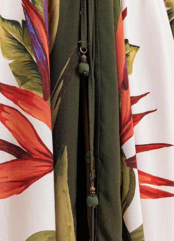 Farm - Vestido Cropped Lenço Tropical Bege 7