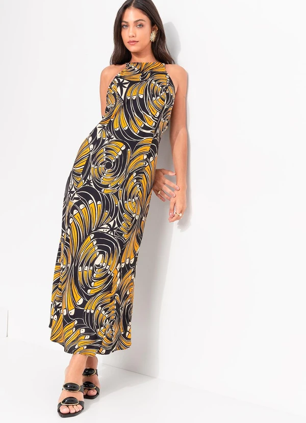 Farm - Vestido Cropped Leque de Tucanos Preto 3