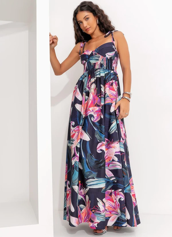 Farm - Vestido Cropped Lilia Azul 3