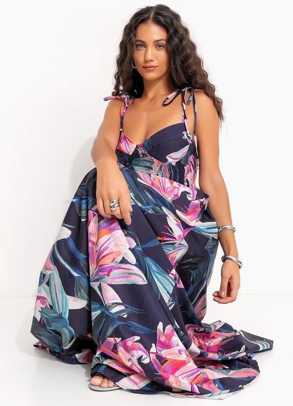 Farm - Vestido Cropped Lilia Azul 4