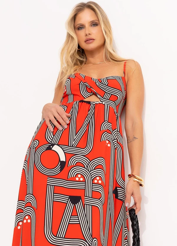 Farm - Vestido Cropped Logotuca Vermelho 4