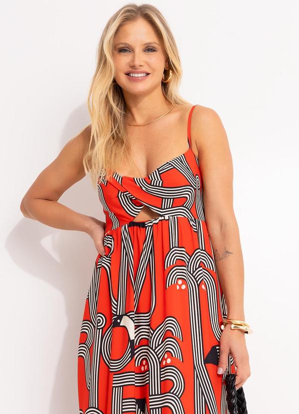 Farm - Vestido Cropped Logotuca Vermelho 6