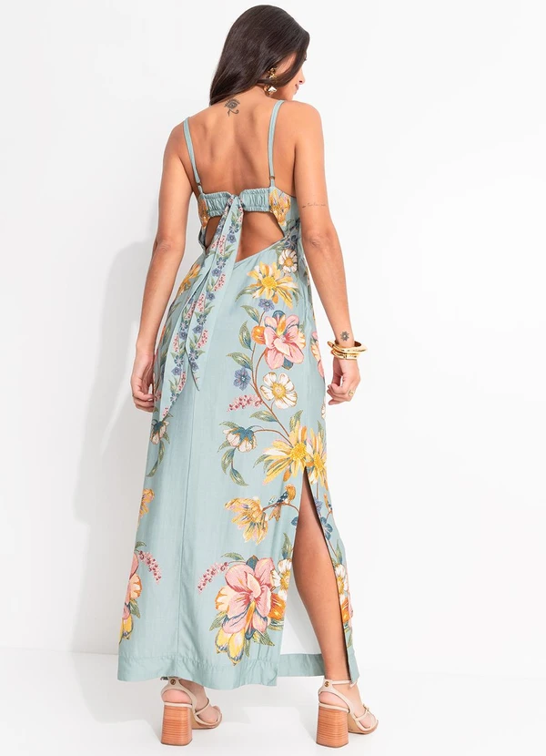 Farm - Vestido Cropped Maira Azul 2