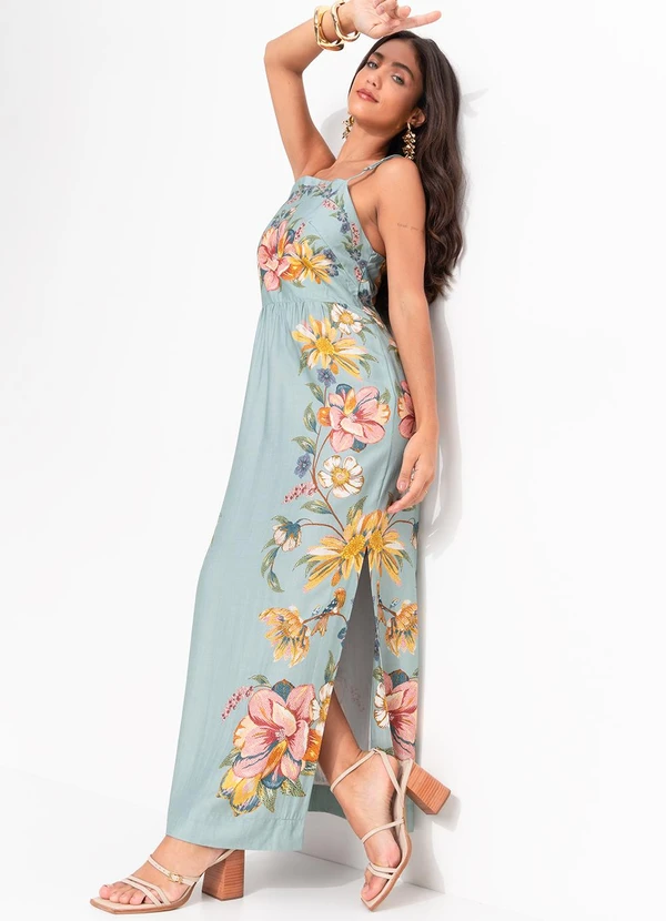 Farm - Vestido Cropped Maira Azul 3