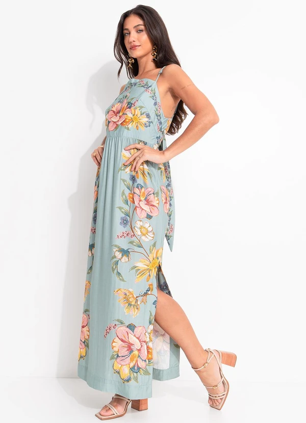 Farm - Vestido Cropped Maira Azul 4