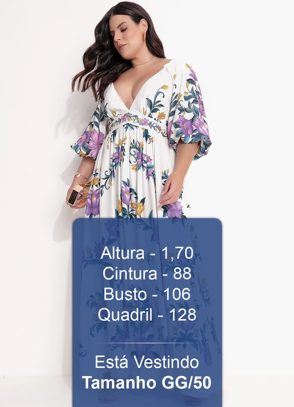 Farm - Vestido Cropped Manga Floral Sicilia Off White 11