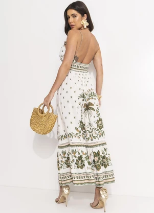 Farm - Vestido Cropped Mari Off White - FARM