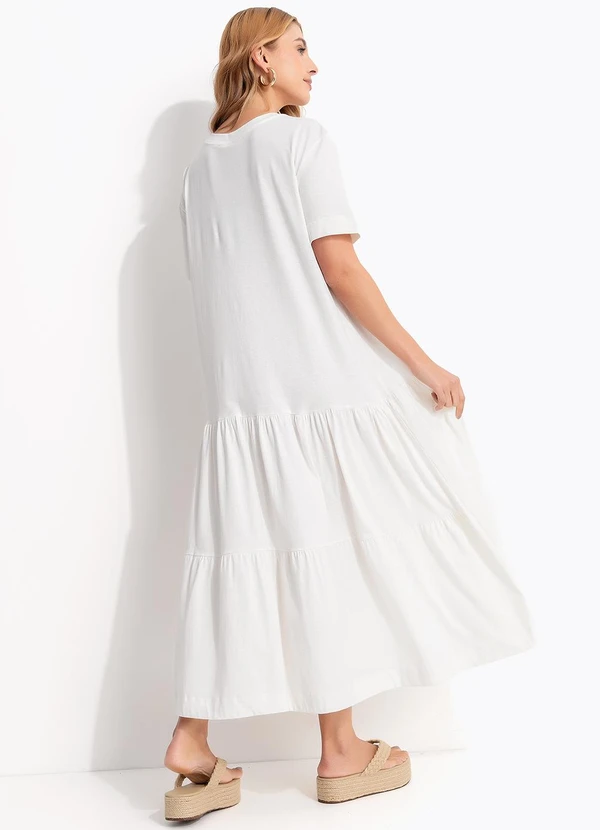 Farm - Vestido Cropped Marias Drink Pintado Off White 2