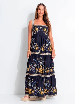Farm - Vestido Cropped Maye Azul Azul - FARM