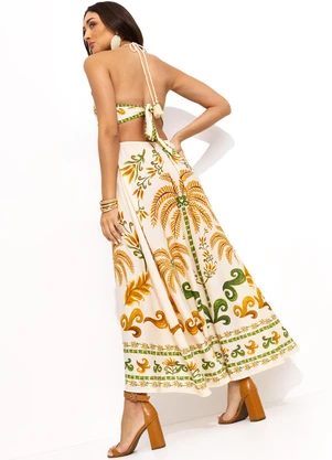 Farm - Vestido Cropped Milani Off White - FARM