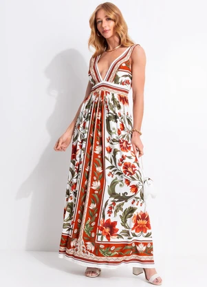 Farm - Vestido Cropped Natalia Bege - FARM