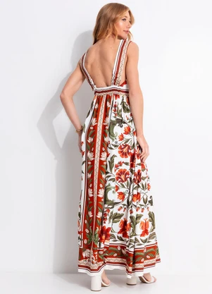 Farm - Vestido Cropped Natalia Bege - FARM