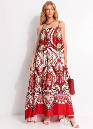 Farm - Vestido Cropped Odara Vermelho - FARM