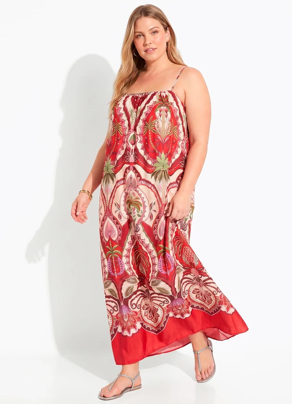 Farm - Vestido Cropped Odara Vermelho