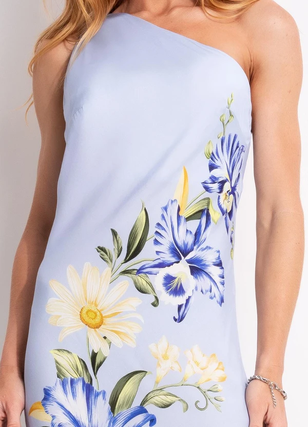 Farm - Vestido Cropped Orquidário Azul 5