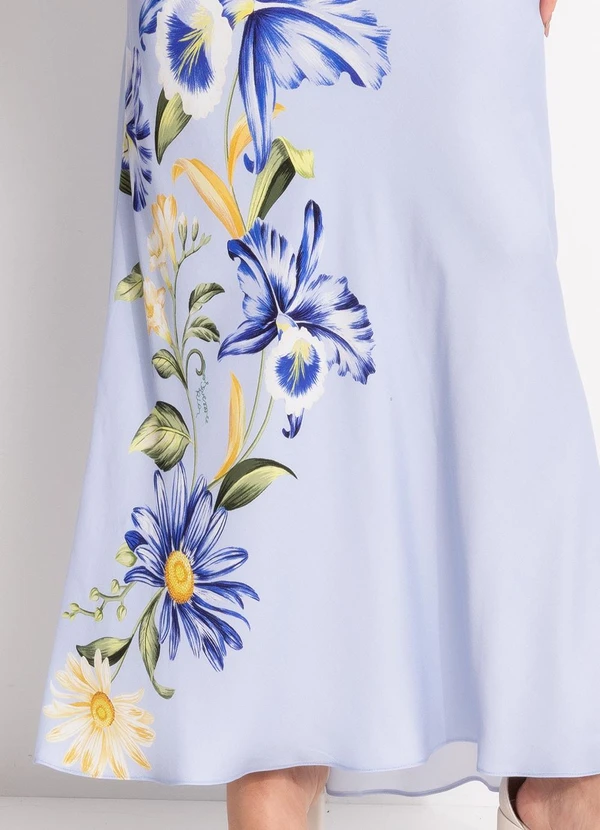 Farm - Vestido Cropped Orquidário Azul 7