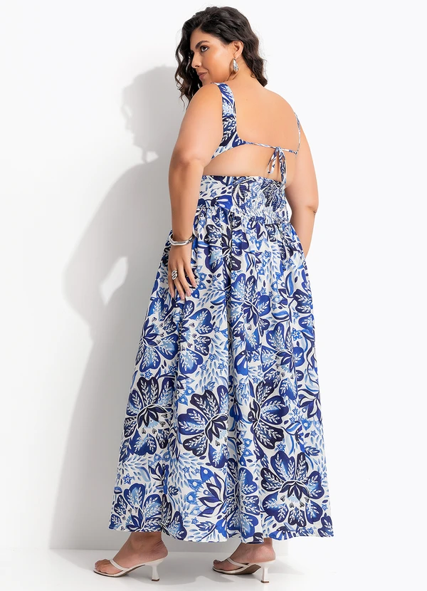 Farm - Vestido Cropped Paraiso de Flor Azul 9