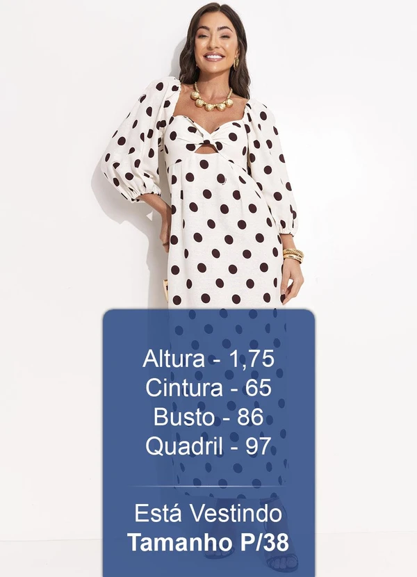 Farm - Vestido Cropped Poá Bege 6